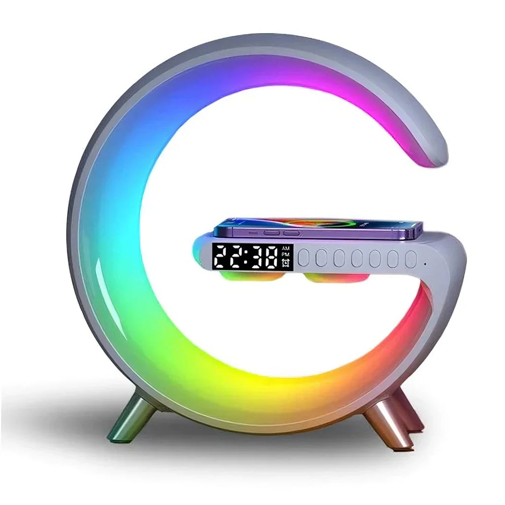 Modern wireless charging alarm clock for bedside table