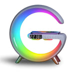 Modern wireless charging alarm clock for bedside table