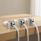 Modern desk cable organizer set of three holders