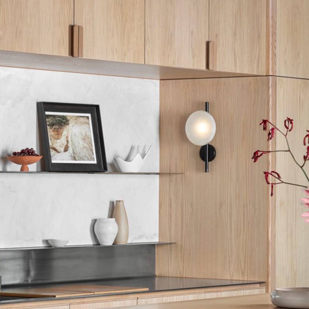 Modern two-point round vertical wall sconce | Sconce for the living room