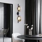 Modern two-point round vertical wall sconce | Sconce for the living room