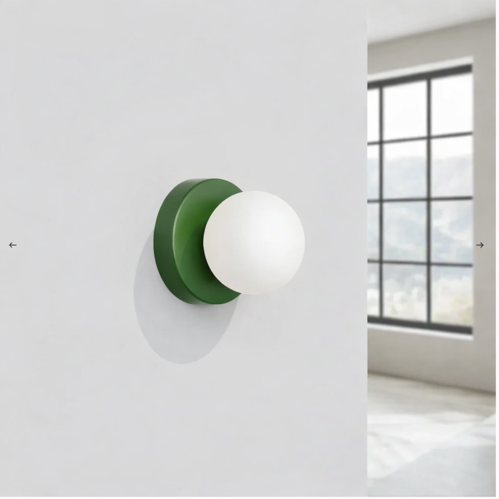 Lampa ścienna nowoczesna kulista minimalistyczna