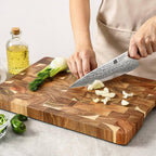 Butcher block kitchen cutting board