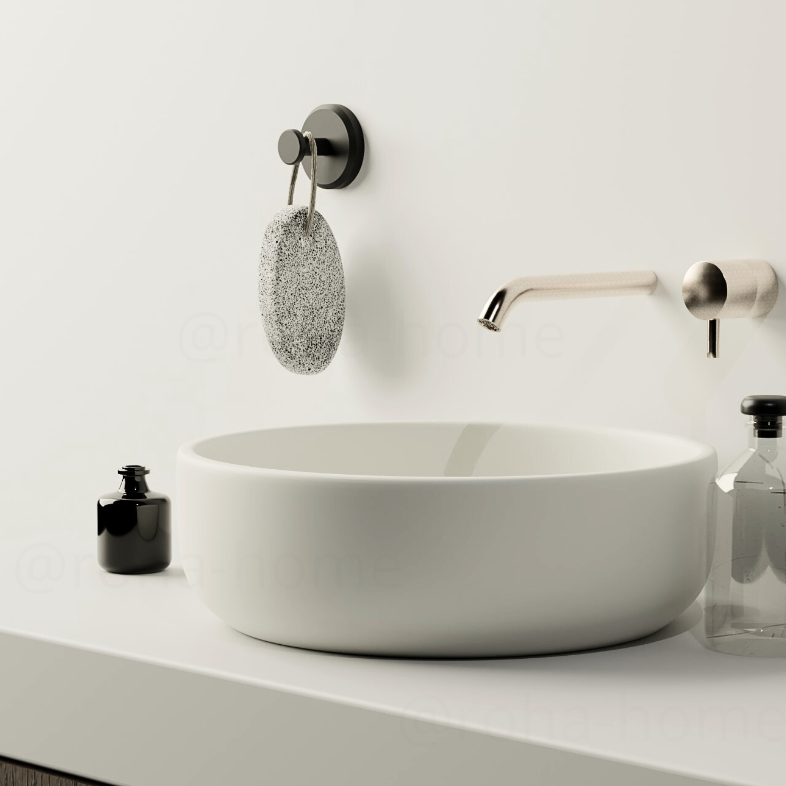 Modern self-adhesive wall hook for bathrooms, no drilling required