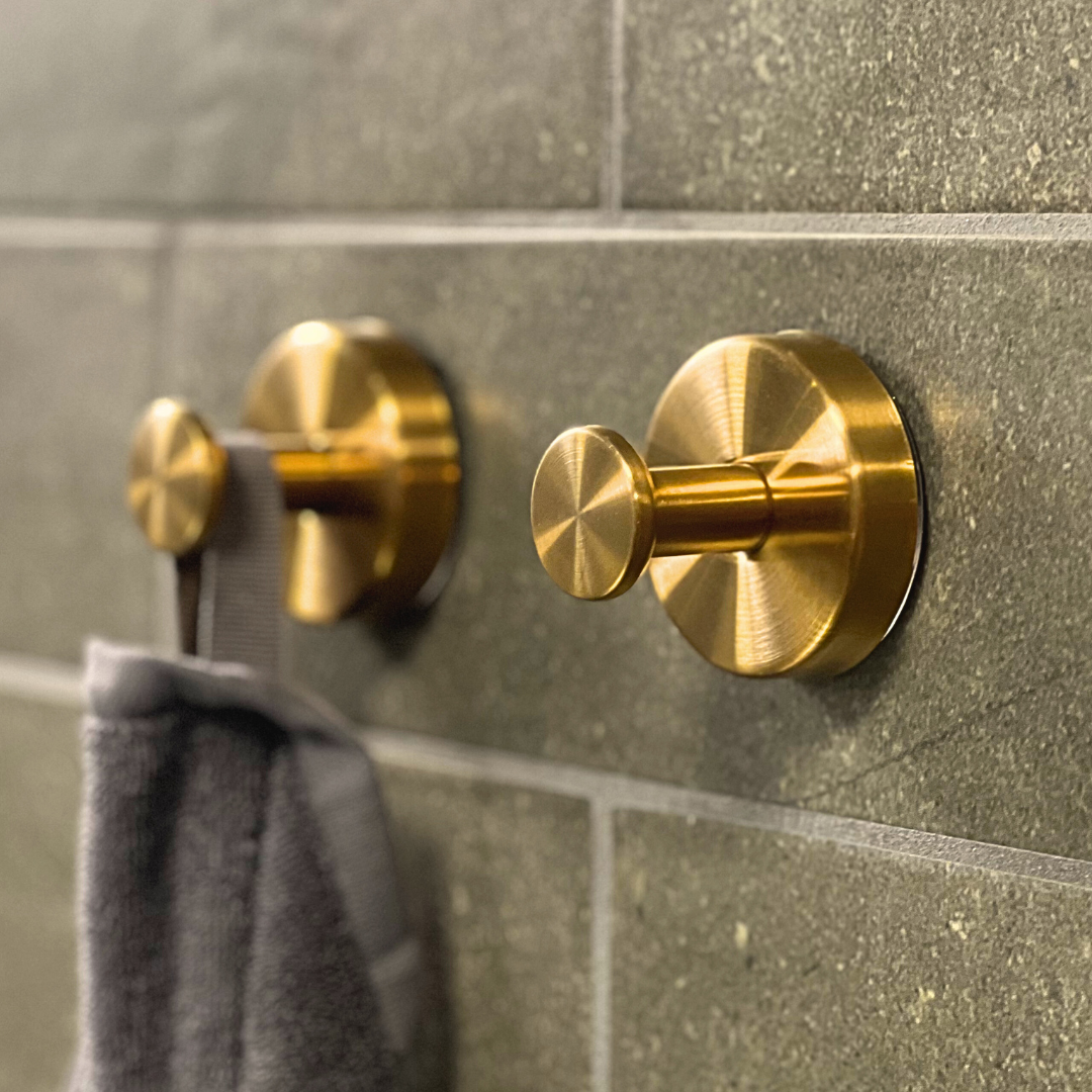Modern self-adhesive wall hook for bathrooms, no drilling required