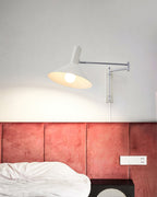 Adjustable wall lamp with movable arm