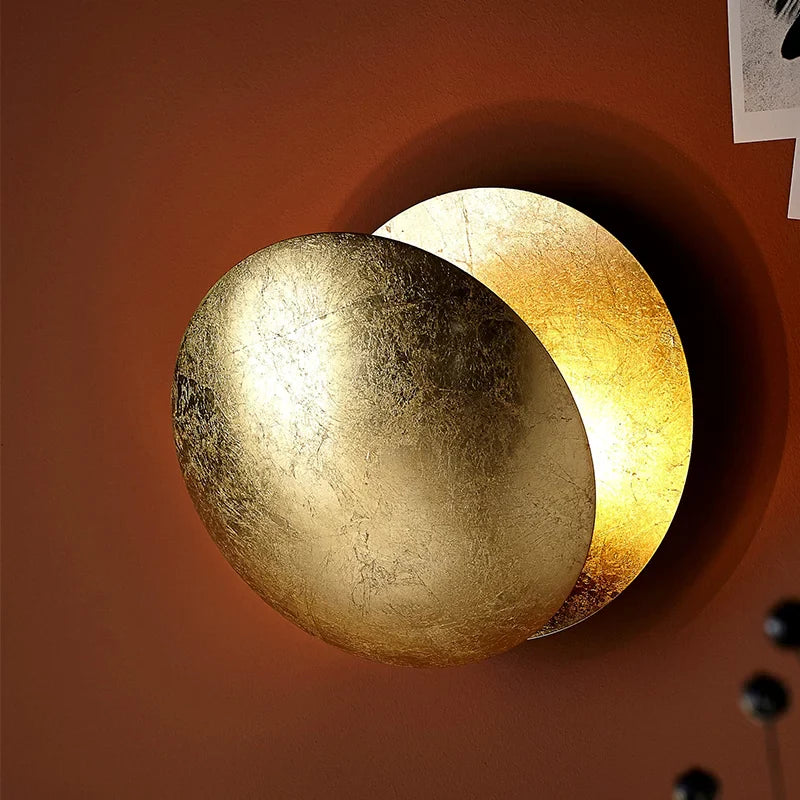 Modern Rotating LED Moon Wall Lamp