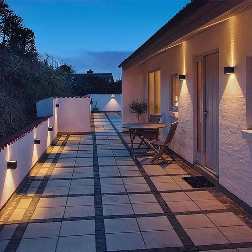 Modern cube-style LED wall lamp