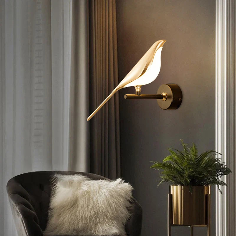 Lampa ścienna LED nowoczesna ptak dekoracyjna