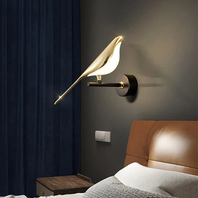 Lampa ścienna LED nowoczesna ptak dekoracyjna