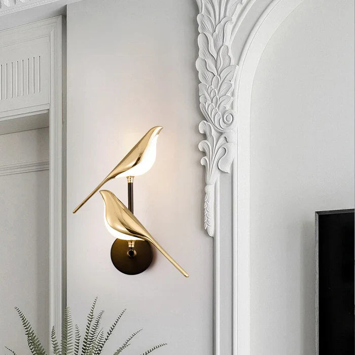 Lampa ścienna LED nowoczesna ptak dekoracyjna