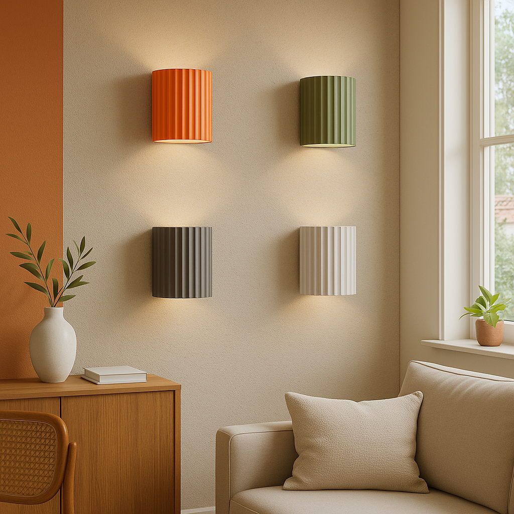 Lampa ścienna LED nowoczesna ryflowana dekoracyjna