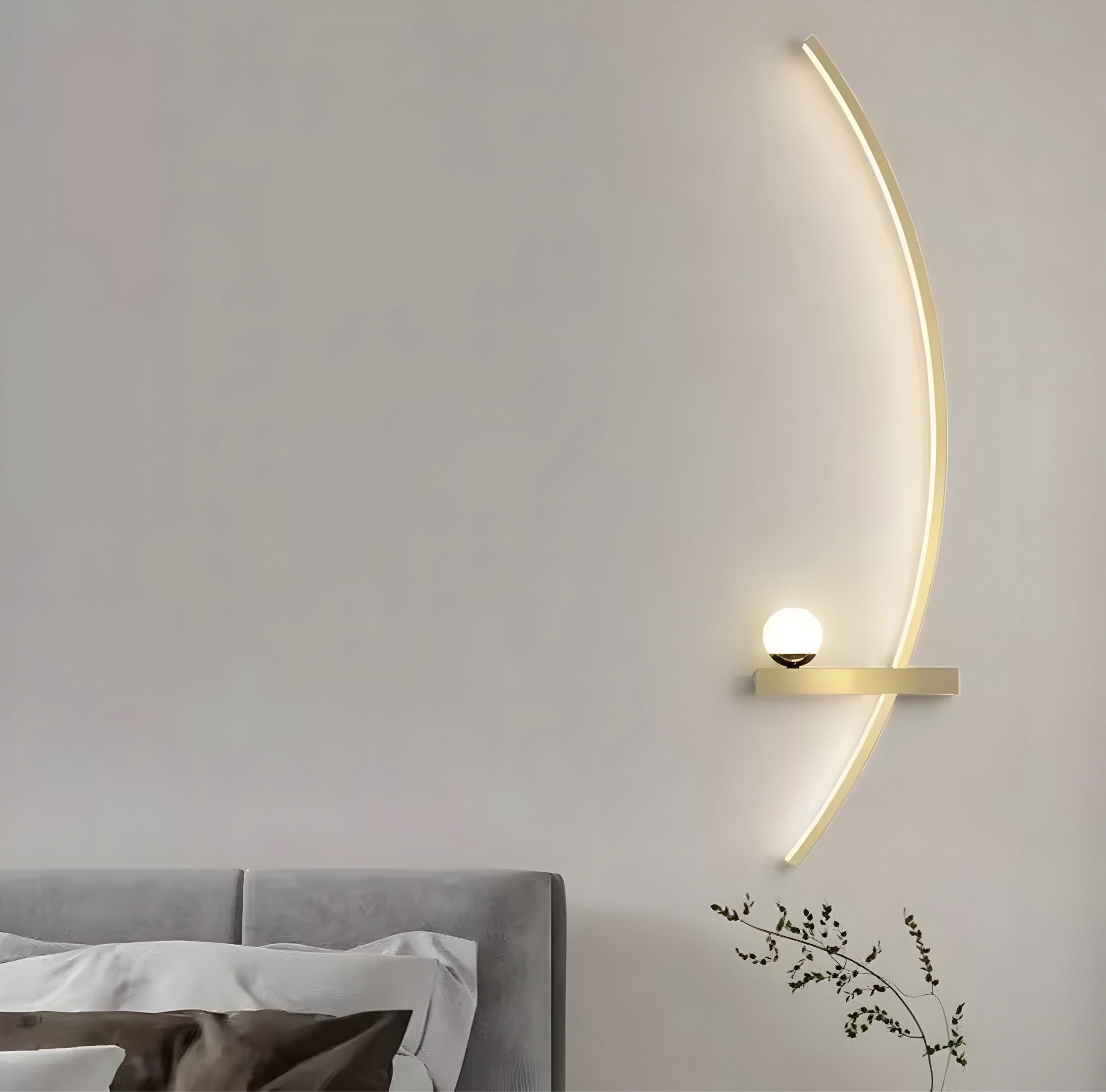 Lampa ścienna LED zakrzywiona design