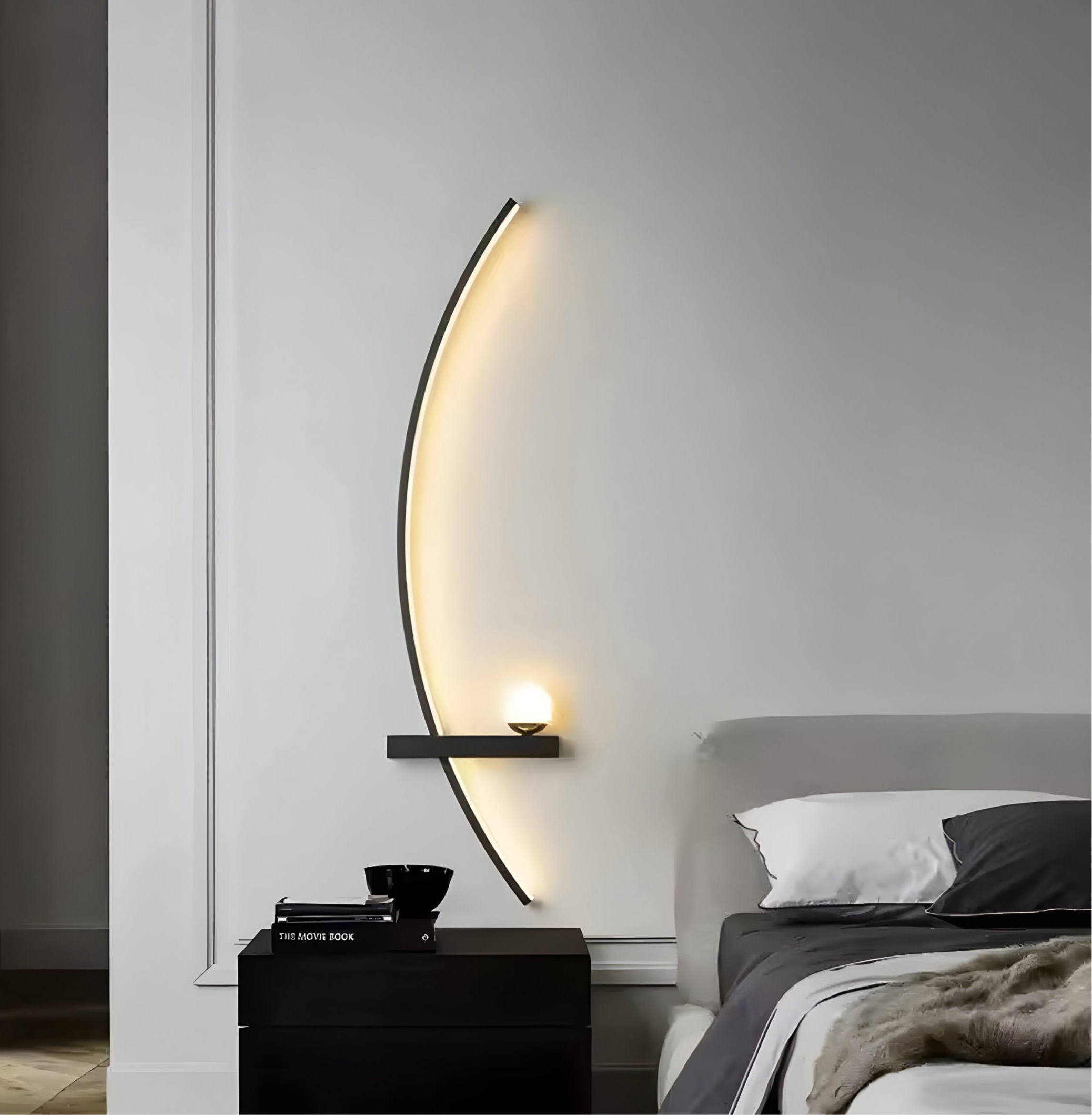 Lampa ścienna LED zakrzywiona design