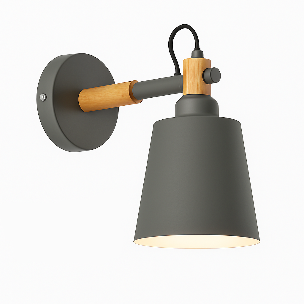 Lampa Ścienna Nowoczesna Nordycka Metalowa