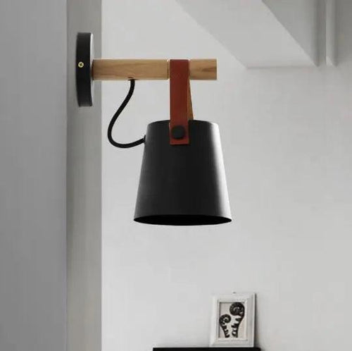Lampa ścienna nordycka drewniana LED design