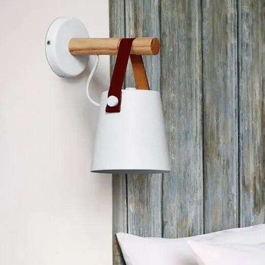 Lampa ścienna nordycka drewniana LED design