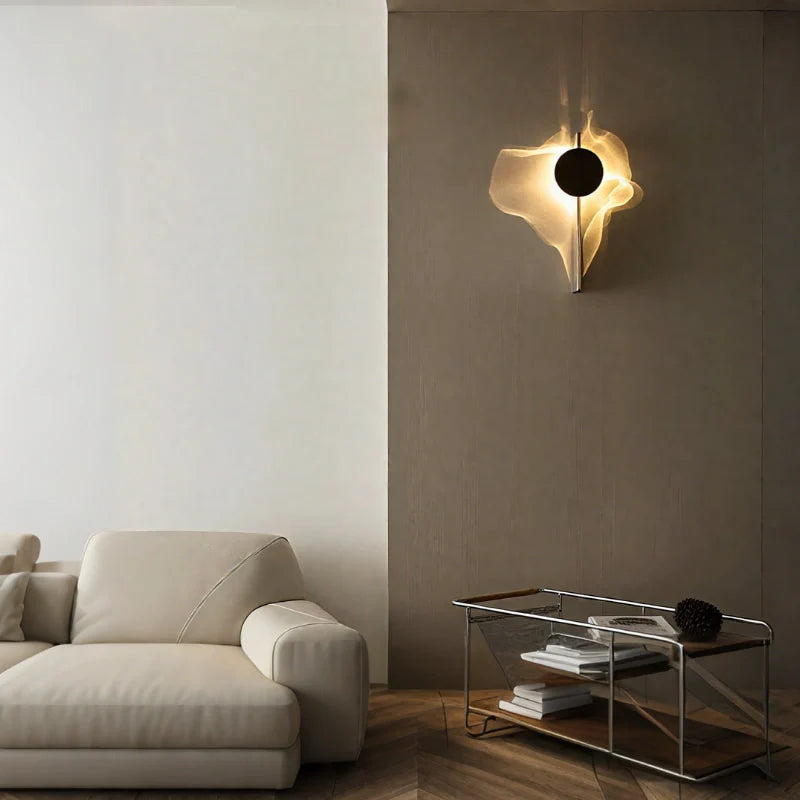 Lampa ścienna nowoczesna LED dekoracyjna artystyczna czarna