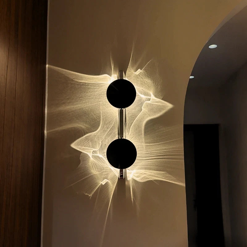 Lampa ścienna nowoczesna LED dekoracyjna artystyczna czarna