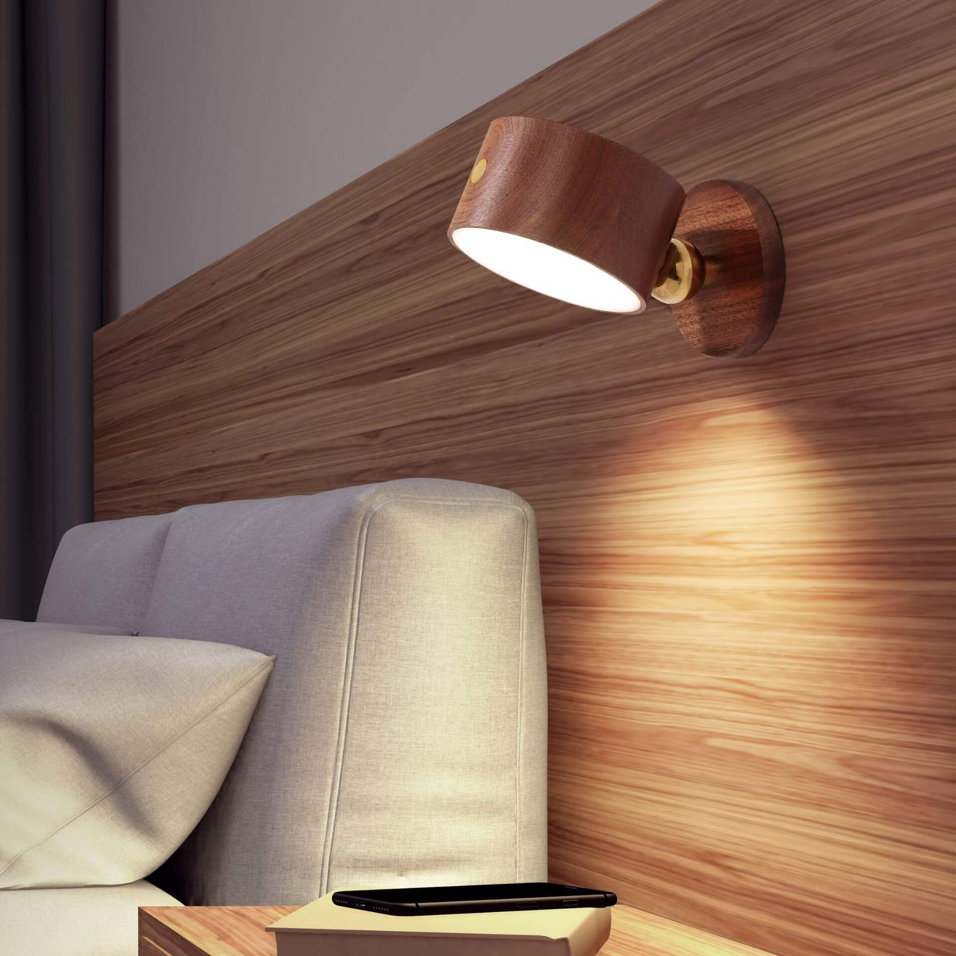 Lampa ścienna nowoczesna do czytania USB ładowalna