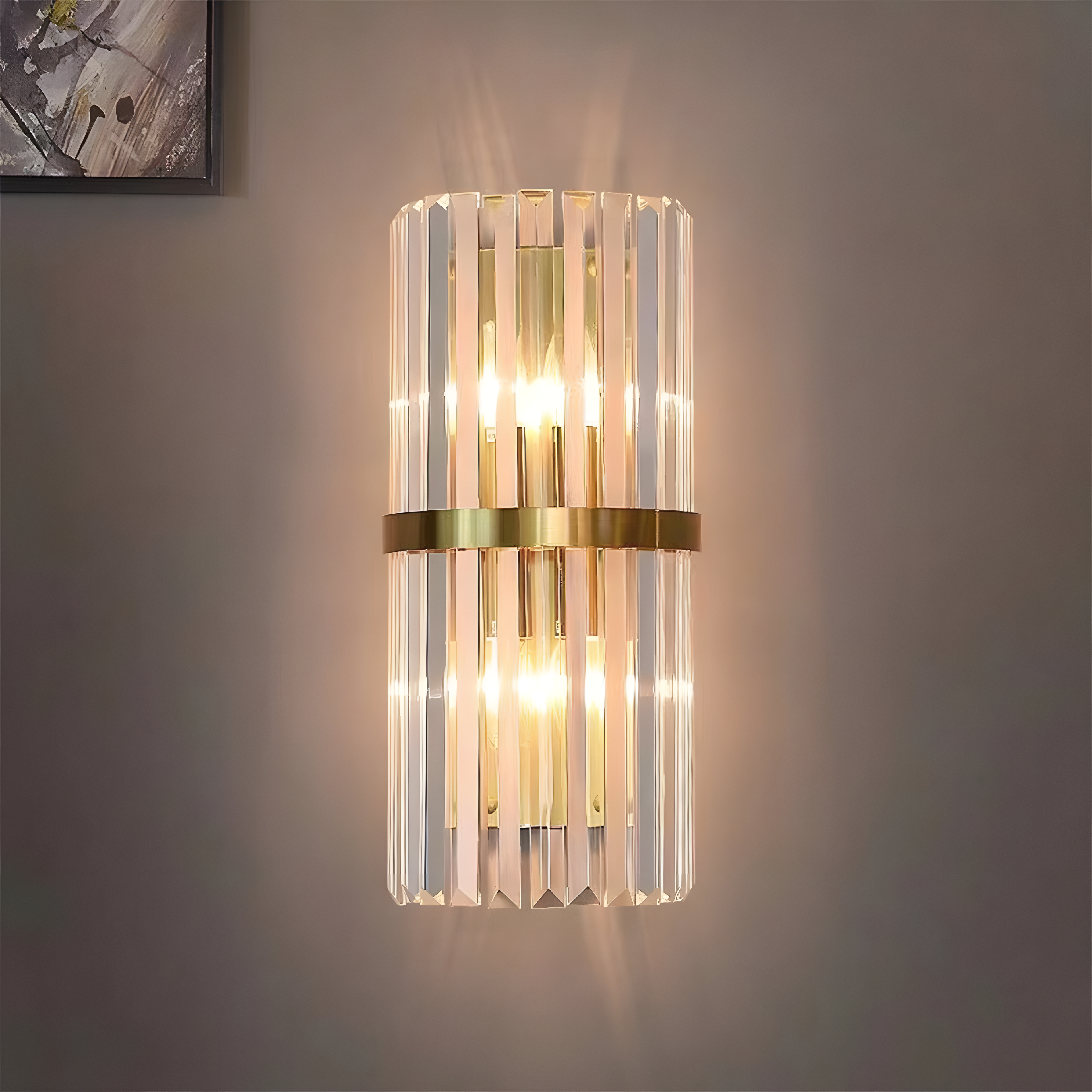 Lampa ścienna nowoczesna kryształowa luksusowa