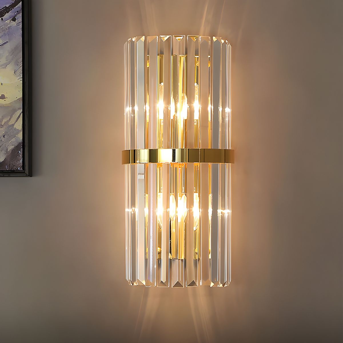 Lampa ścienna nowoczesna kryształowa luksusowa