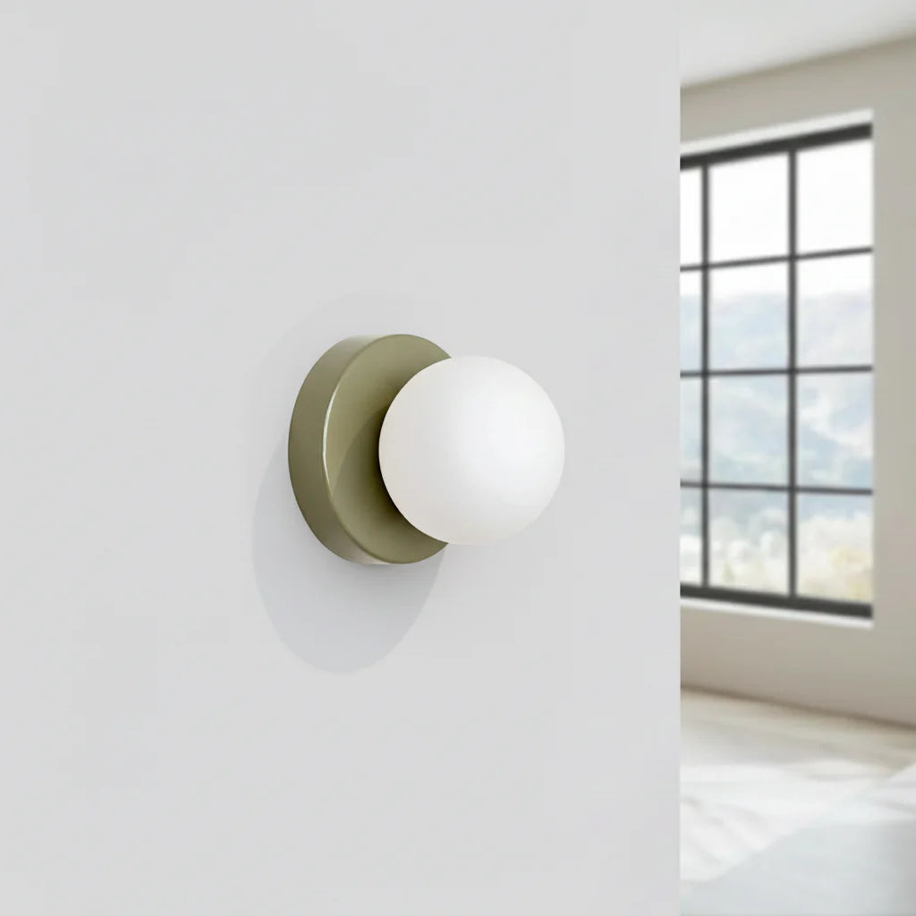 Lampa ścienna nowoczesna kulista minimalistyczna