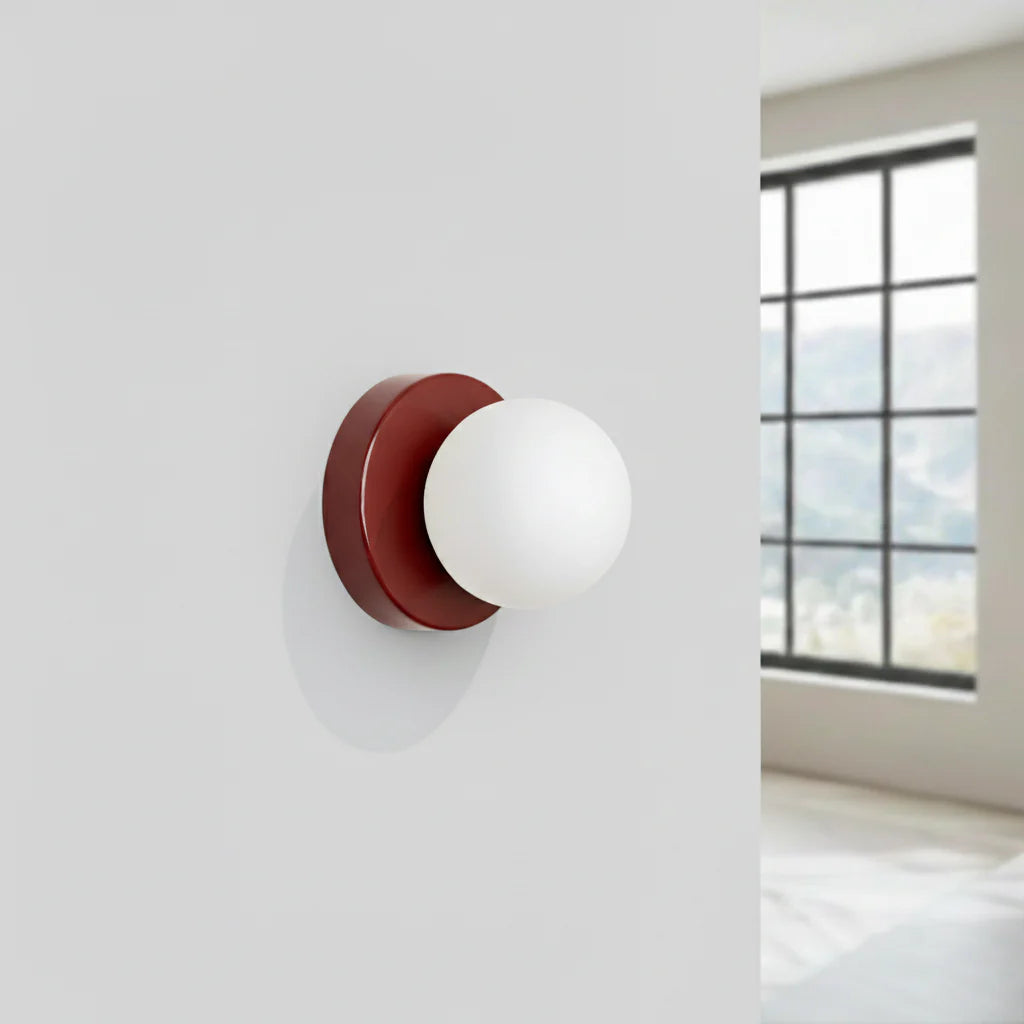 Lampa ścienna nowoczesna kulista minimalistyczna