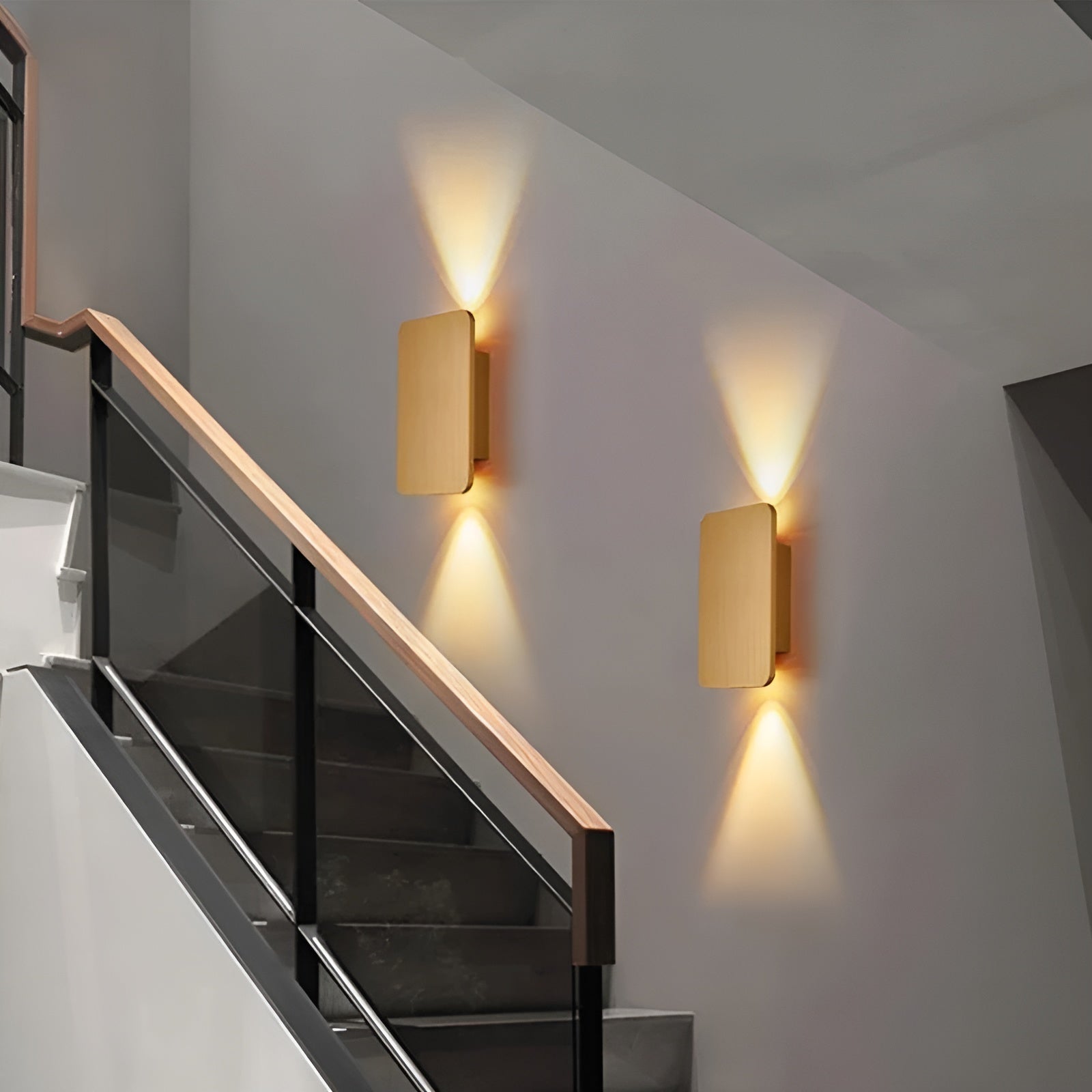 Lampa ścienna nowoczesna led prostokątna góra dół