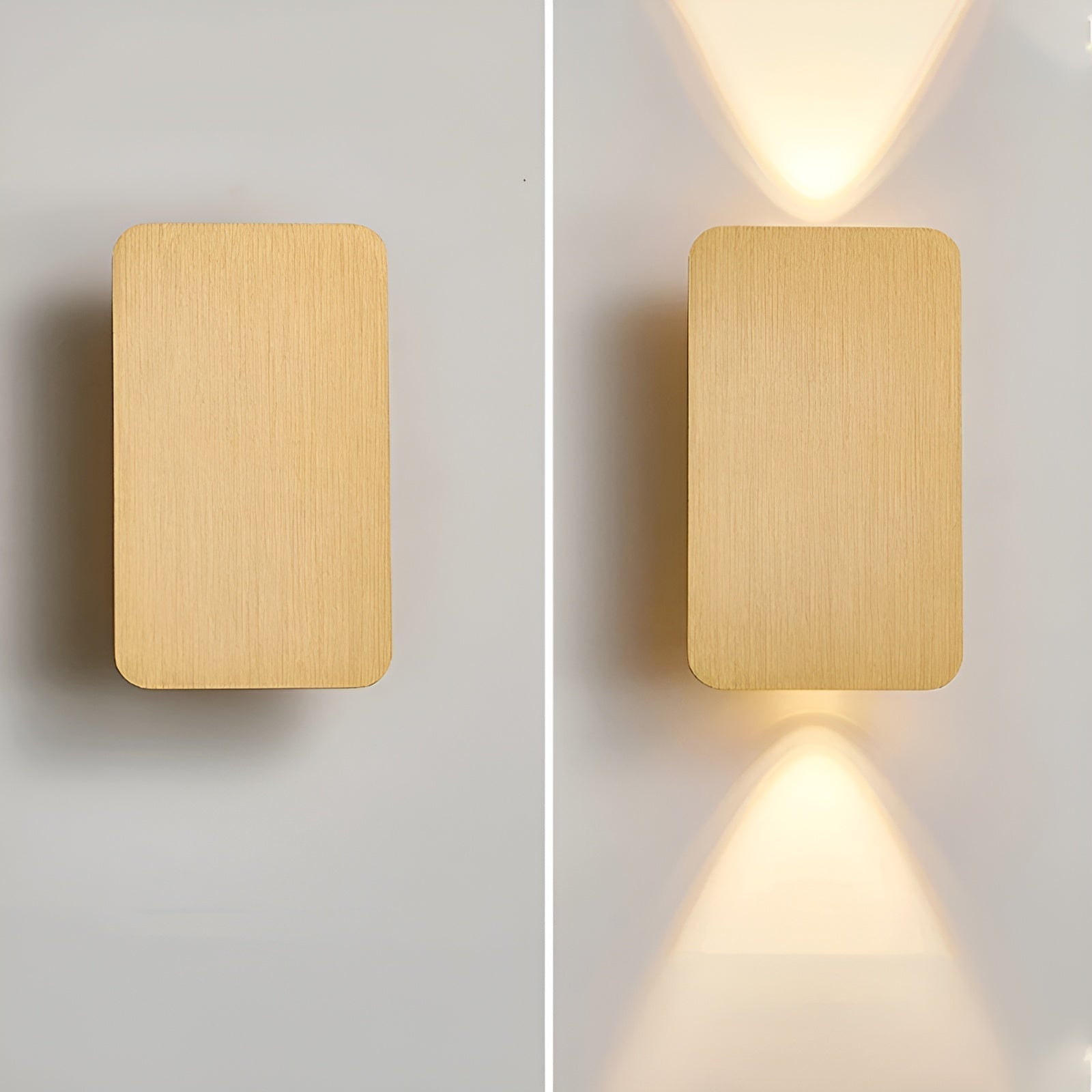 Lampa ścienna nowoczesna led prostokątna góra dół