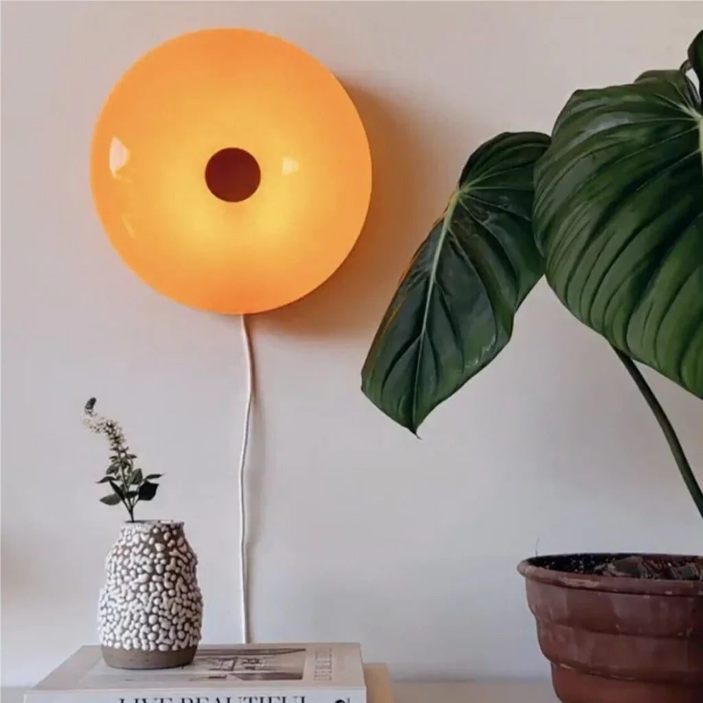 Lampa ścienna nowoczesna okrągła minimalistyczna