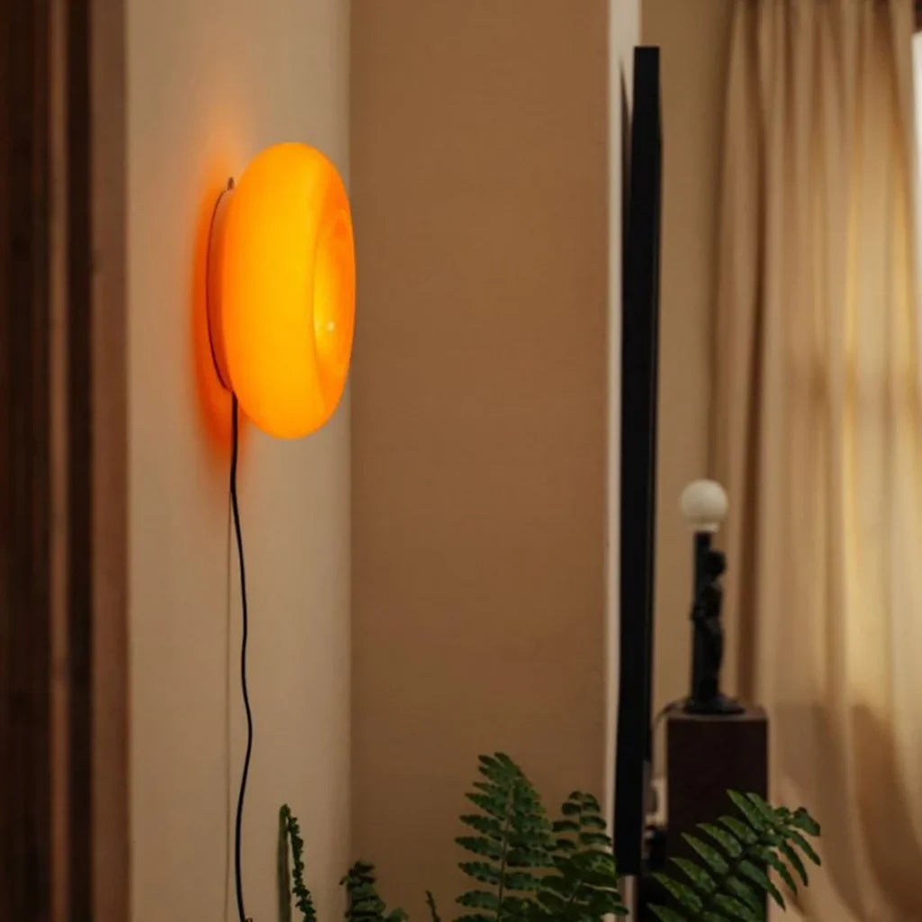 Lampa ścienna nowoczesna okrągła minimalistyczna