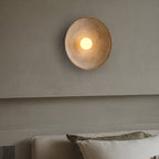 Lampa ścienna nowoczesna okrągła teksturowana minimalistyczna