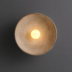 Lampa ścienna nowoczesna okrągła teksturowana minimalistyczna