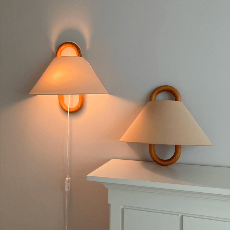 Lampa ścienna nowoczesny plisowany klosz