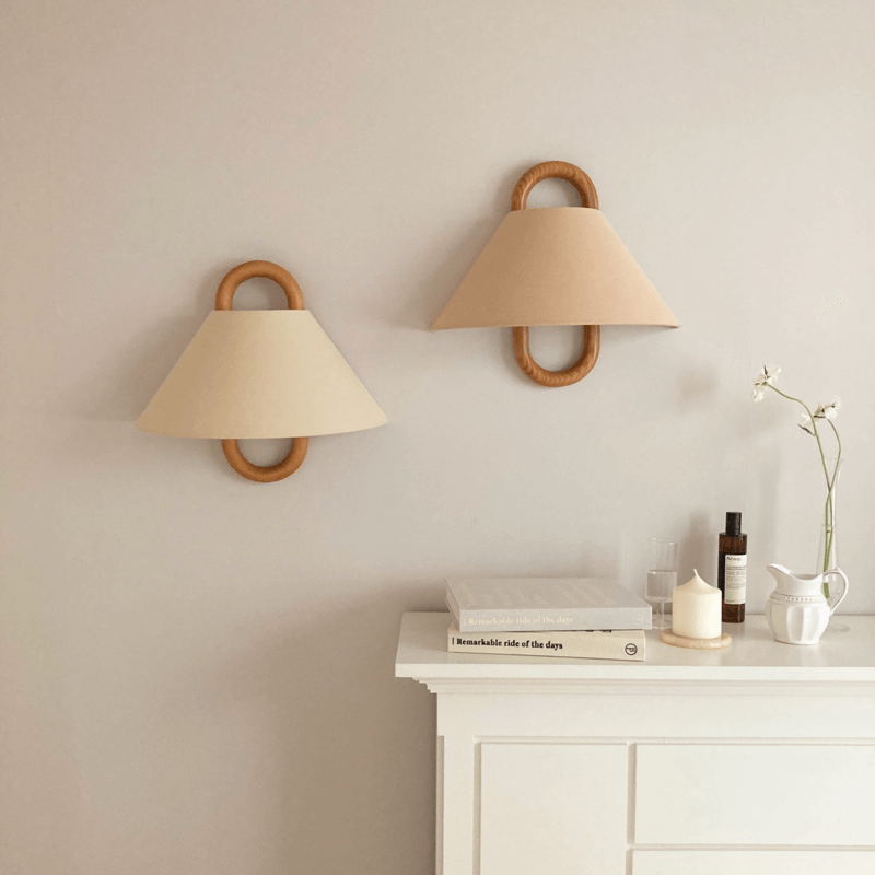 Lampa ścienna nowoczesny plisowany klosz