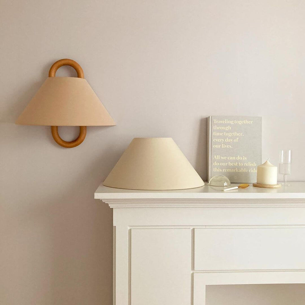Lampa ścienna nowoczesny plisowany klosz