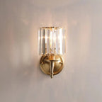 Lampa ścienna złota kryształowa elegancka