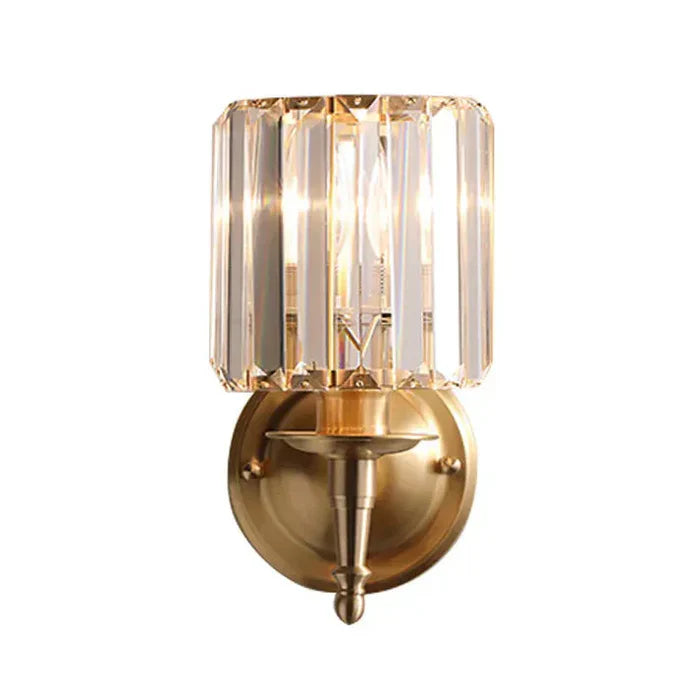 Lampa ścienna złota kryształowa elegancka