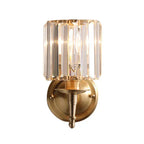 Lampa ścienna złota kryształowa elegancka