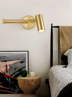 Lampa ścienna z ruchomym ramieniem nowoczesna do łóżka led