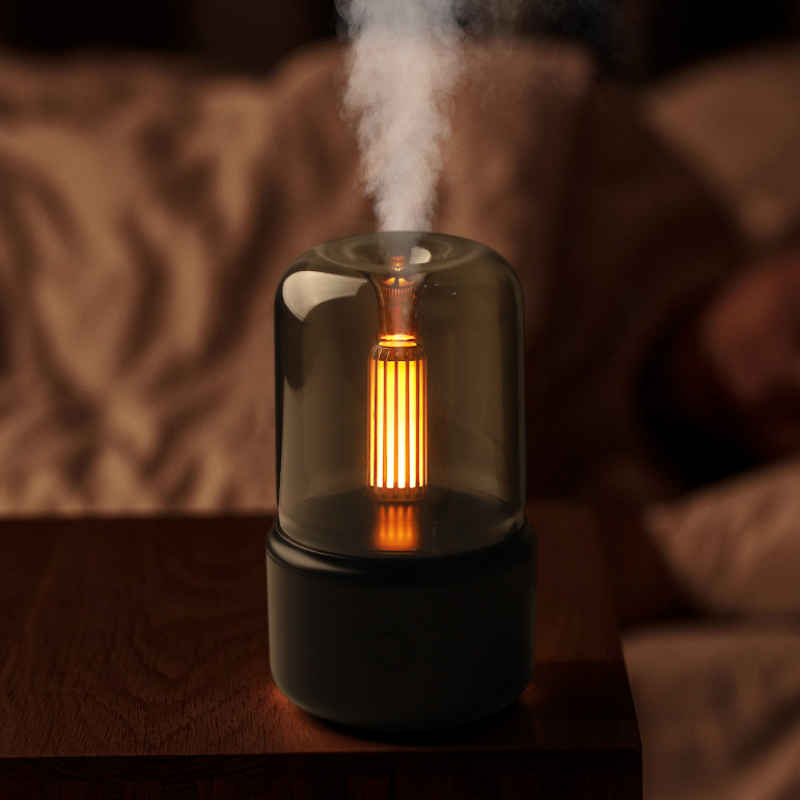 Lampa dyfuzor aromatu nowoczesna płomień świecy