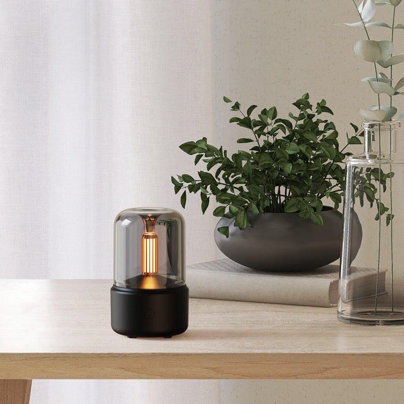 Lampa dyfuzor aromatu nowoczesna płomień świecy