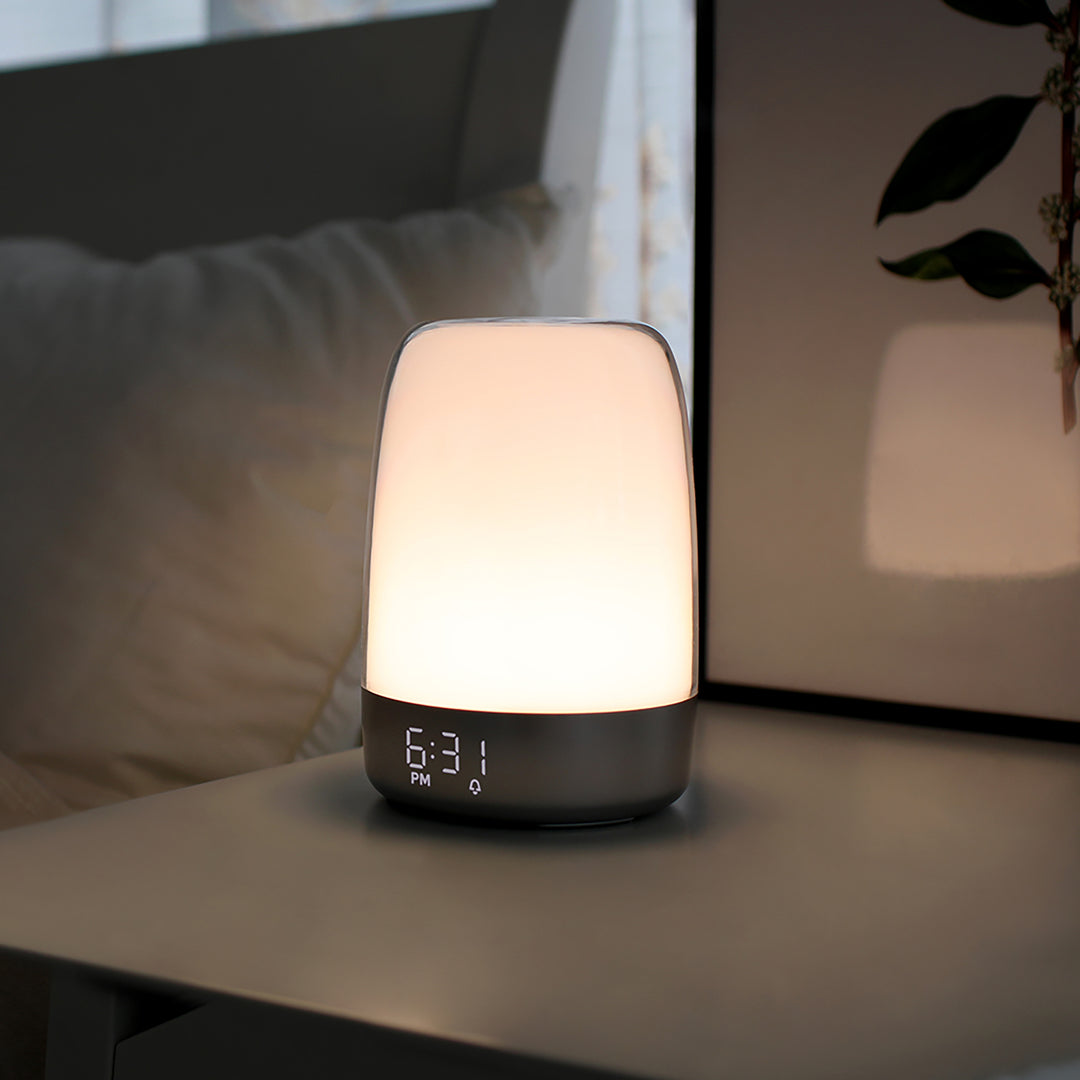 Lampa nocna LED wschód słońca budzik nowoczesna