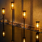 Lampa ogrodowa LED nowoczesna ścieżkowa dekoracyjna czarna