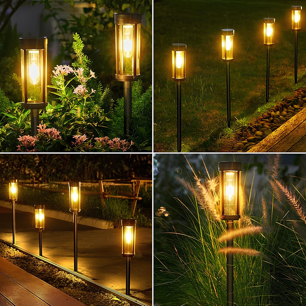 Lampa ogrodowa LED nowoczesna ścieżkowa dekoracyjna czarna