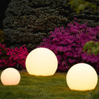 Modern round solar outdoor LED garden lamp
