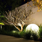 Modern round solar outdoor LED garden lamp