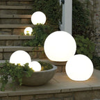 Modern round solar outdoor LED garden lamp