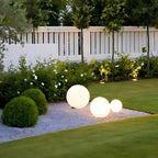 Modern round solar outdoor LED garden lamp